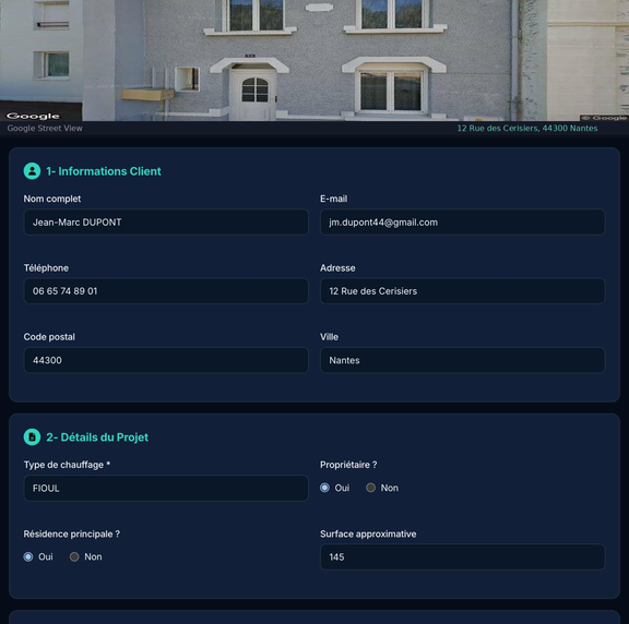 Toutes les informations client dans une seule fiche prospect